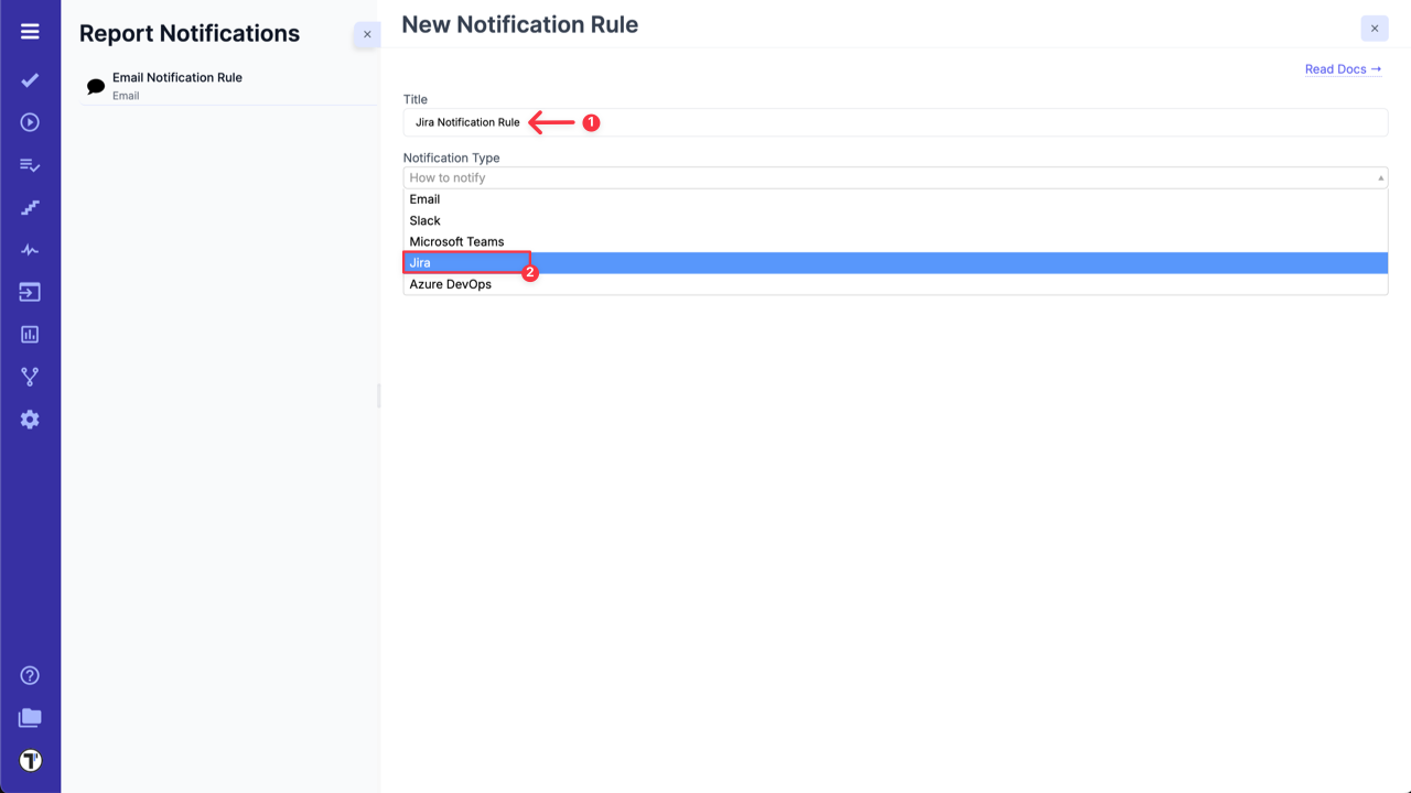 Testomat.io - Notification Jira
