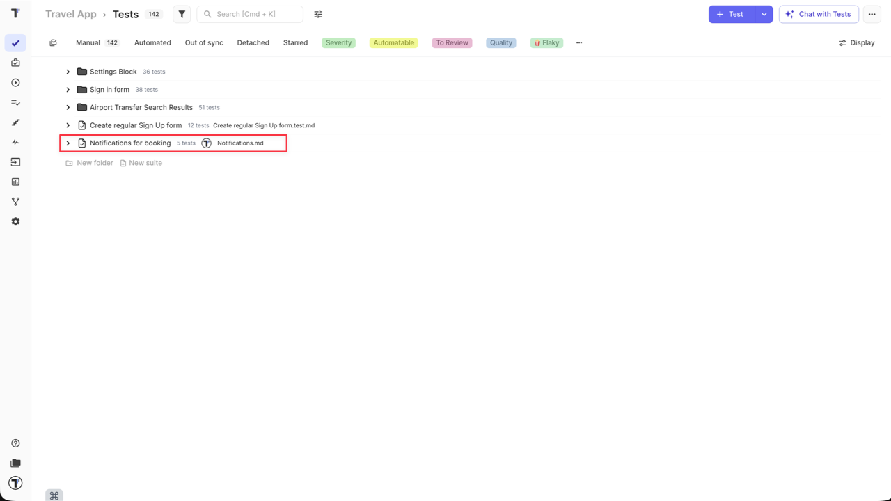 Testomatio - Export as markdown